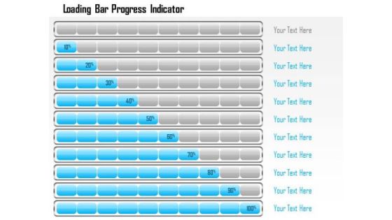 Business Framework Loading Bar Progress Indicator PowerPoint Presentation