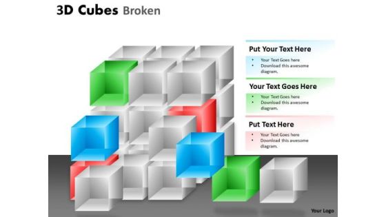 Business Framework Model 3d Cubes Broken Style Business Cycle Diagram Business Framework Model 3d Cubes Broken Style Business Cycle Diagram