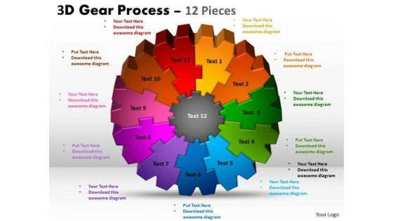 Business Framework Model 3d Gear Process 12 Pieces Marketing Diagram Business Framework Model 3d Gear Process 12 Pieces Marketing Diagram