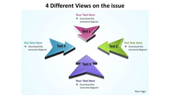 Business Framework Model Arrows 4 Sales Diagram