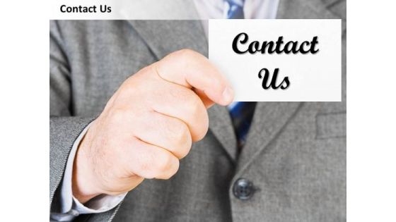 Business Framework Model Business Man With Contact Us Card Marketing Diagram