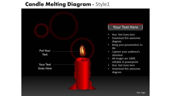 Business Framework Model Candle Melting Diagram Style 1 Marketing Diagram