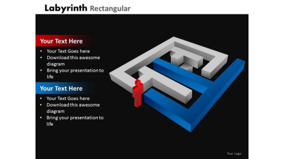Business Framework Model Labyrinth Rectangular Marketing Diagram Business Framework Model Labyrinth Rectangular Marketing Diagram