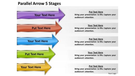 Business Framework Model Parallel Arrow 5 Stages Sales Diagram Business Framework Model Parallel Arrow 5 Stages Sales Diagram