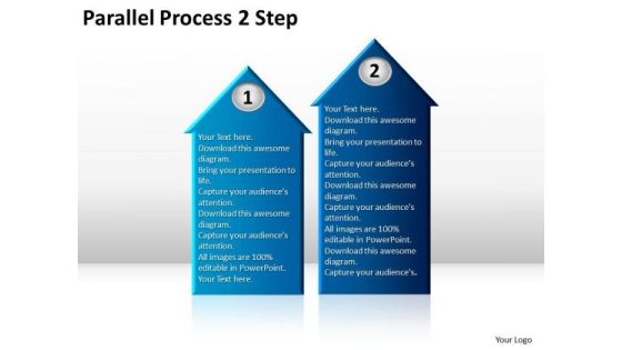 Business Framework Model Parallel Process 2 Step Business Diagram Business Framework Model Parallel Process 2 Step Business Diagram