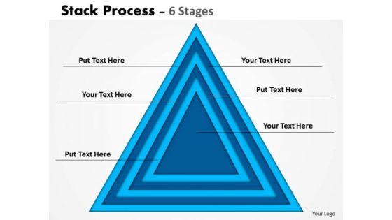Business Framework Model Stack Process Blue Triangle Sales Diagram