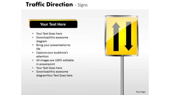 Business Framework Model Traffic Direction Signs Strategy Diagram