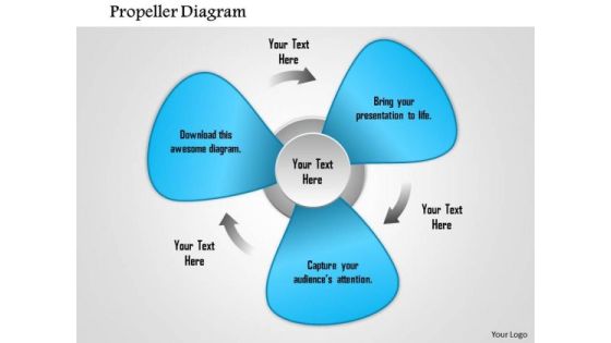 Business Framework Propeller Diagram For PowerPoint Presentation