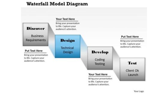 Business Framework Smartart Waterfall Model Video PowerPoint Presentation