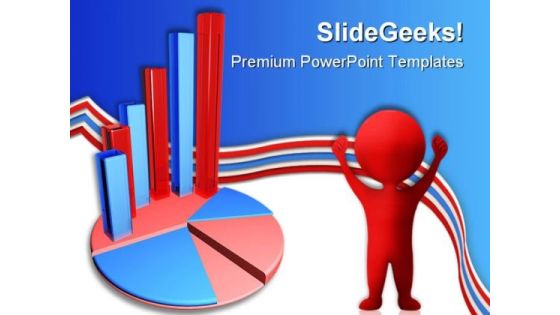 Business Graph On Pie Chart Finance PowerPoint Themes And PowerPoint Slides 0411