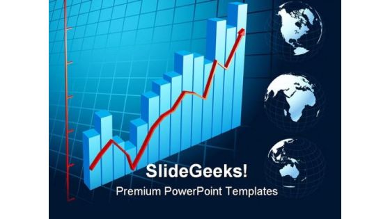 Business Graph With Arrow Globe PowerPoint Templates And PowerPoint Backgrounds 0511 Business Graph With Arrow Globe PowerPoint Templates And PowerPoint Backgrounds 0511