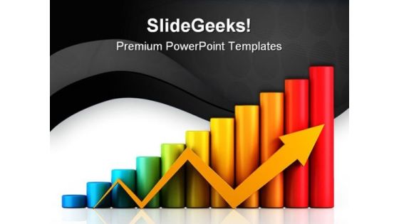 Business Graph With Arrow Metaphor PowerPoint Templates And PowerPoint Backgrounds 0311