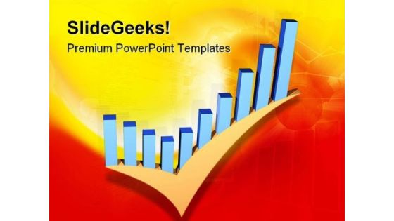 Business Graph With Check Metaphor PowerPoint Templates And PowerPoint Backgrounds 0511 Business Graph With Check Metaphor PowerPoint Templates And PowerPoint Backgrounds 0511