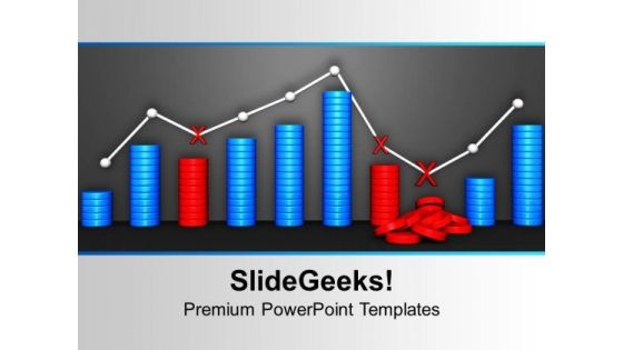Business Graph With Fall Sales PowerPoint Templates Ppt Backgrounds For Slides 1212