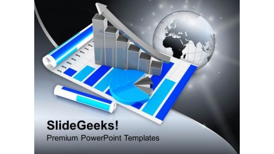 Business Graph With Pie Chart PowerPoint Templates Ppt Backgrounds For Slides 0513 Business Graph With Pie Chart PowerPoint Templates Ppt Backgrounds For Slides 0513