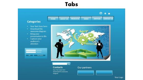 Business Graphic PowerPoint Templates Business Tab Ppt Slides