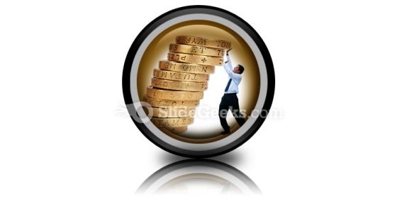 Business Growth Coins PowerPoint Icon Cc Business Growth Coins PowerPoint Icon Cc