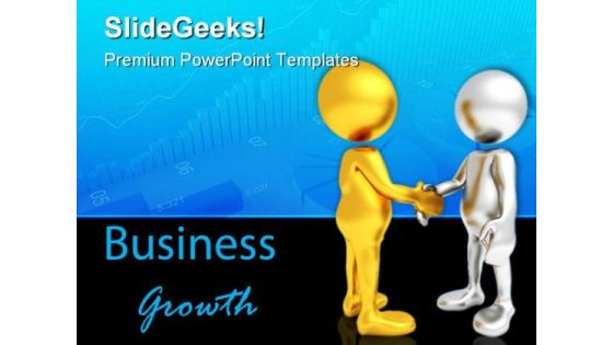 Business Growth Handshake PowerPoint Templates And PowerPoint Backgrounds 0711