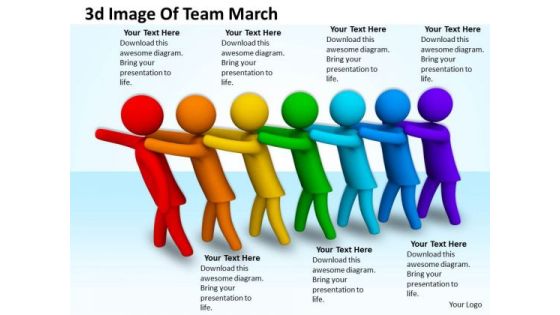 Business Integration Strategy 3d Image Of Team March Character Models Business Integration Strategy 3d Image Of Team March Character Models