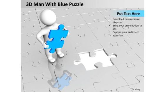 Business Intelligence Architecture Diagram 3d Man With Blue Puzzle PowerPoint Slides Business Intelligence Architecture Diagram 3d Man With Blue Puzzle PowerPoint Slides