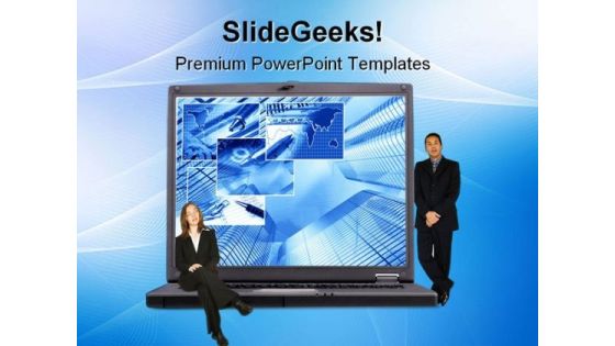 Business Laptop People PowerPoint Templates And PowerPoint Backgrounds 1011