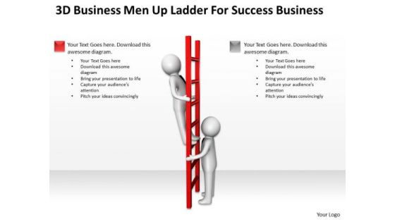 Business Logic Diagram 3d Man Up Ladder For Success PowerPoint Slides Business Logic Diagram 3d Man Up Ladder For Success PowerPoint Slides