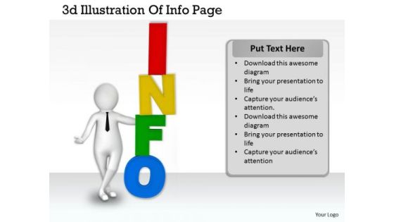 Business Management Strategy 3d Illustration Of Info Page Basic Concepts