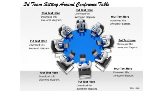 Business Management Strategy 3d Team Sitting Around Conference Table Adaptable Concepts Business Management Strategy 3d Team Sitting Around Conference Table Adaptable Concepts