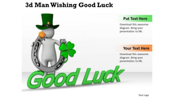 Business Management Strategy 3d Wishing Good Luck Basic Concepts