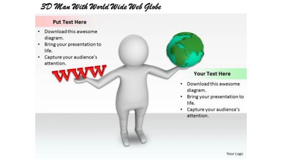 Business Marketing Strategy 3d Man With World Wide Web Globe Basic Concepts Business Marketing Strategy 3d Man With World Wide Web Globe Basic Concepts