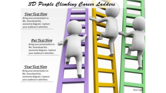Business Marketing Strategy 3d People Climbing Career Ladders Character Modeling Business Marketing Strategy 3d People Climbing Career Ladders Character Modeling