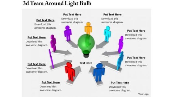 Business Marketing Strategy 3d Team Around Light Bulb Concept Statement Business Marketing Strategy 3d Team Around Light Bulb Concept Statement