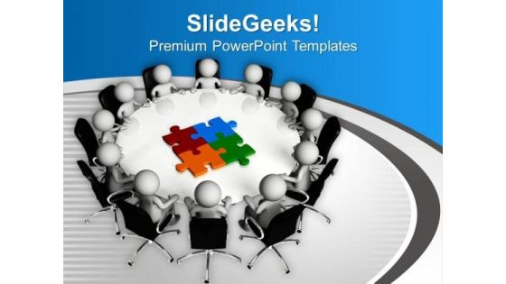 Business Meeting For Combining All Problems PowerPoint Templates Ppt Backgrounds For Slides 0713 Business Meeting For Combining All Problems PowerPoint Templates Ppt Backgrounds For Slides 0713