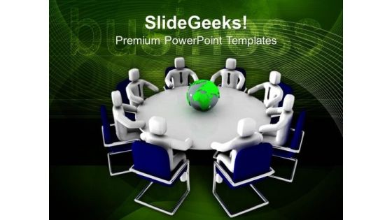 Business Meeting With Team Around Globe PowerPoint Templates Ppt Backgrounds For Slides 0213 Business Meeting With Team Around Globe PowerPoint Templates Ppt Backgrounds For Slides 0213