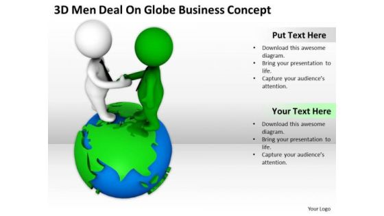 Business Men 3d Deal On Globe PowerPoint Presentations Concept Templates Business Men 3d Deal On Globe PowerPoint Presentations Concept Templates