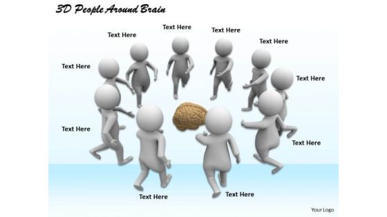 Business Model Strategy 3d People Around Brain Adaptable Concepts Business Model Strategy 3d People Around Brain Adaptable Concepts