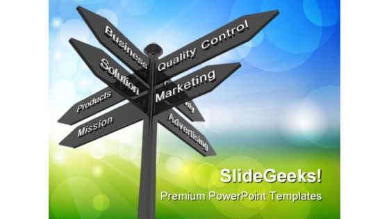 Business Objectives Directions Marketing PowerPoint Templates And PowerPoint Backgrounds 0411
