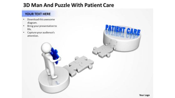 Business Organizational Chart Examples 3d Man And Puzzle With Patient Care PowerPoint Templates Business Organizational Chart Examples 3d Man And Puzzle With Patient Care PowerPoint Templates