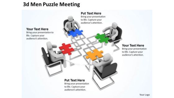 Business People 3d Men Puzzle Meeting PowerPoint Slides Business People 3d Men Puzzle Meeting PowerPoint Slides