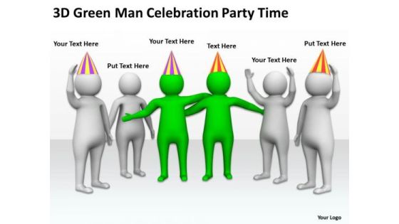 Business People Clip Art 3d Green Man Celebration Party Time PowerPoint Templates Business People Clip Art 3d Green Man Celebration Party Time PowerPoint Templates