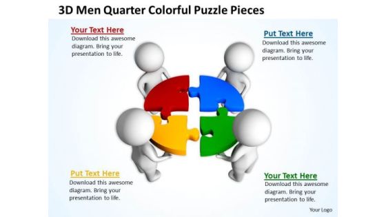 Business People Clip Art 3d Men Quarter Colorful Puzzle Pieces PowerPoint Slides Business People Clip Art 3d Men Quarter Colorful Puzzle Pieces PowerPoint Slides