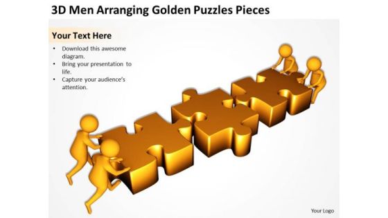 Business People Clipart 3d Men Arranging Golden Puzzles Pieces PowerPoint Templates Business People Clipart 3d Men Arranging Golden Puzzles Pieces PowerPoint Templates