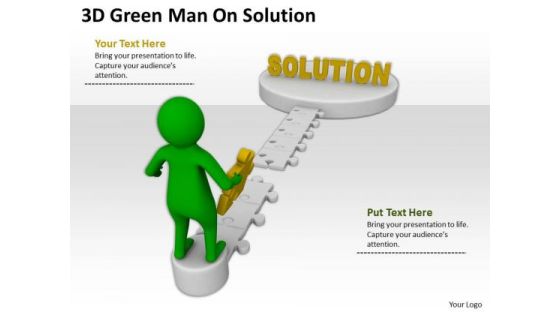 Business People Images 3d Green Man On Solution PowerPoint Slides Business People Images 3d Green Man On Solution PowerPoint Slides
