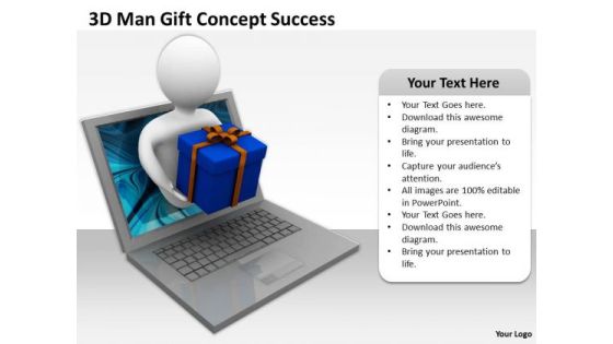 Business Persons 3d Man Gift Concept Success PowerPoint Templates Business Persons 3d Man Gift Concept Success PowerPoint Templates