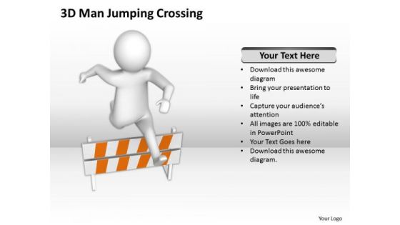 Business Persons 3d Man Jumping Crossing PowerPoint Templates Business Persons 3d Man Jumping Crossing PowerPoint Templates