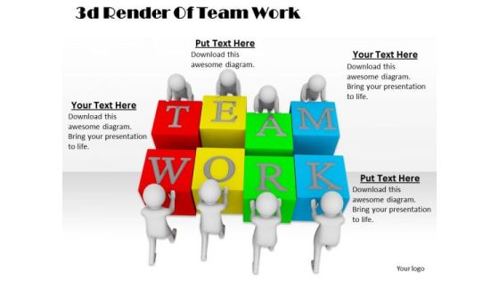 Business Planning Strategy 3d Render Of Team Work Characters Business Planning Strategy 3d Render Of Team Work Characters