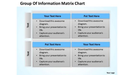 Business PowerPoint Template Matrix Chart Ppt Templates Backgrounds For Slides