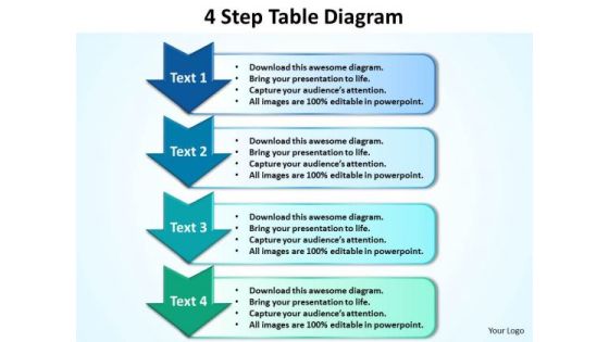 Business PowerPoint Templates 4 Step Table Diagram Editable Sales Ppt Slides Business PowerPoint Templates 4 Step Table Diagram Editable Sales Ppt Slides