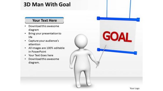Business Process Diagrams 3d Man With Goal PowerPoint Templates Business Process Diagrams 3d Man With Goal PowerPoint Templates