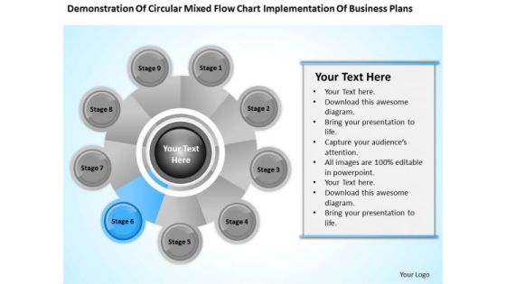 Business Process Flow Diagram Chart Implementation Plans Ppt PowerPoint Template